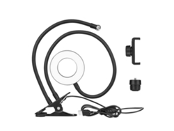 Luz Anillo Clip Usb 3 Modos Ajustable Con Soporte Webcam Y Teléfono Para Streaming En Directo Vídeo Selfie Mesa