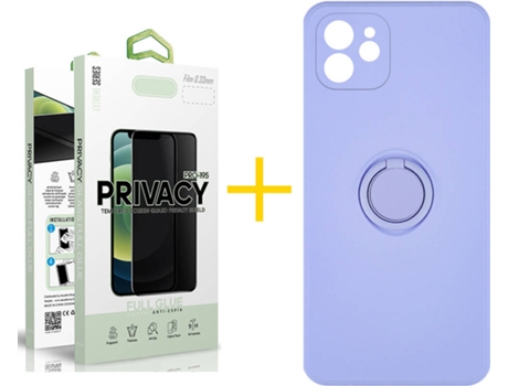 Carcasa + Protector de Pantalla para iPhone 12 Mini SKYHE Morado Lila