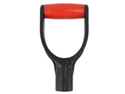 Empuñadura de silicona de 32 mm para pala de nieve roja y negra