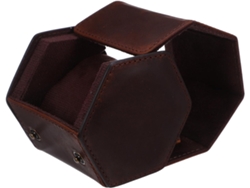 Estuche De Viaje Hexagonal Para Reloj, Caja De Regalo De Cuero Para Mujeres U Hombres.