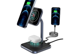 Cargador Sin Magsafe Charge Estación Carga Para Apple Yemaesre Magnética Negro