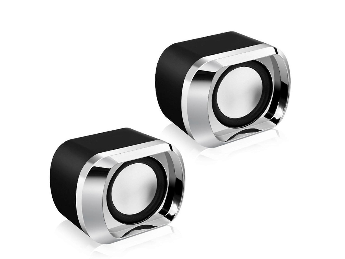 par de mini altavoces de escritorio multifuncionales, sonido estéreo, graves potentes, altavoz USB de alto volumen para Yunzii