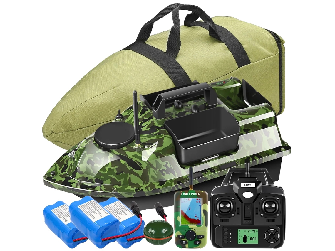 Barco de cebo con GPS, control remoto, sensor de sonar, juego de 4 barcos con GPS OEM