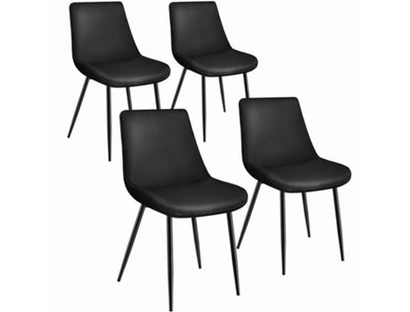 4 sillas de comedor Monroe aterciopeladas TECTAKE 59 x 48 x 82.5 cm