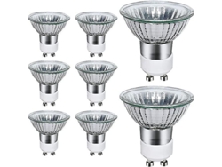 Bombillas Halógenas Gu10 2025, Paquete De 8 Unidades, 50 W, 220 V-240 V, 400 Lúmenes, Luz Blanca Cálida De 2700 K, Ángulo De Haz De 40°.
