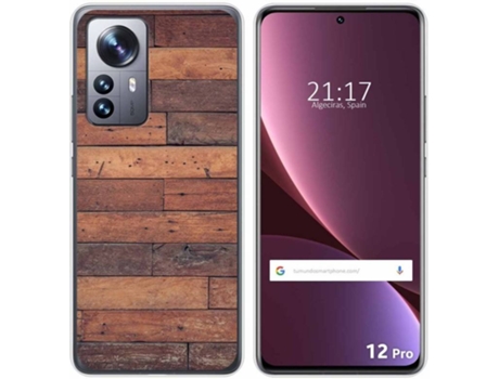 Carcasa para Xiaomi 12 Pro 5G TUMUNDOSMARTPHONE Dibujos Madera 03 Multicolor