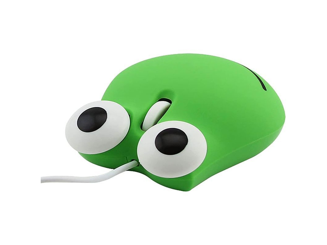 Ratón Usb Pequeño Con Cable Para Niños, Con Forma De Rana, Diseño Ergonómico, Conectar Y Usar, Color Verde.