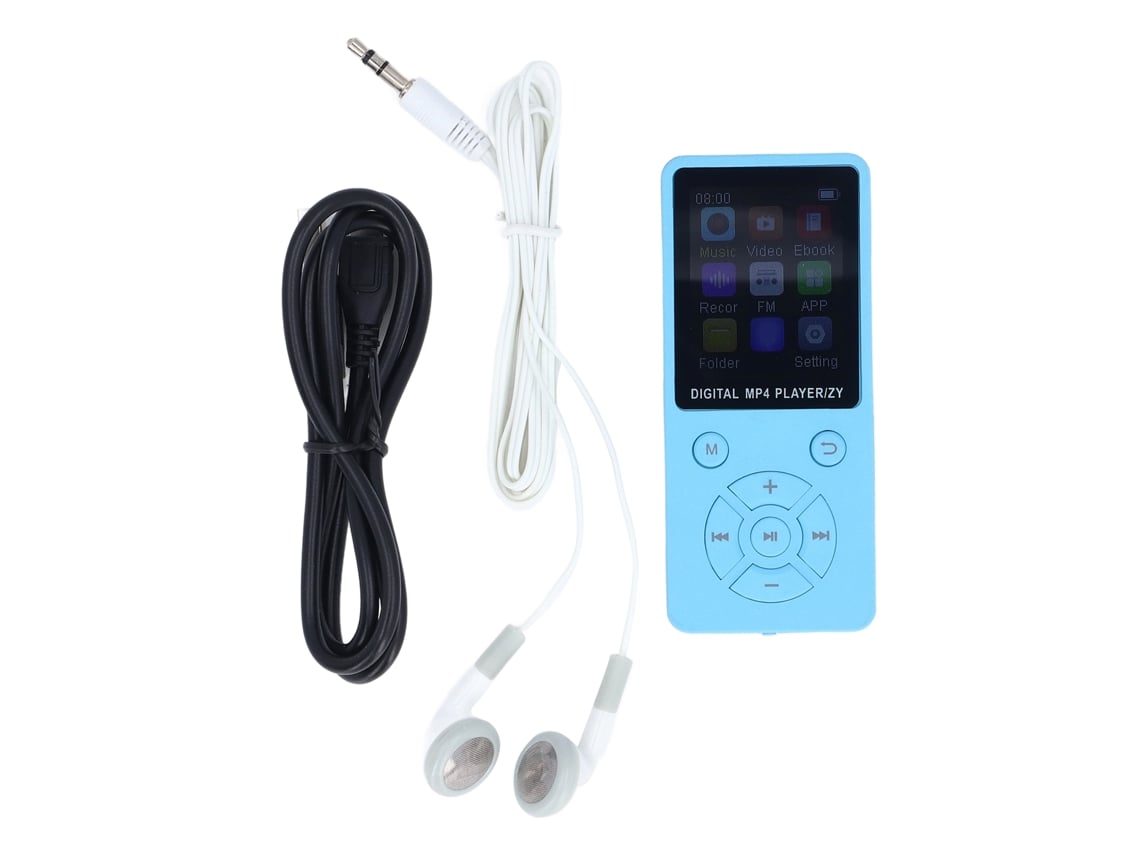 Reprodutor De Música Mp3 Mp4 64gb Com Bluetooth 5.0 Tela De 1.8 Polegadas Hifi Portátil Suporta Até 128gb Azul