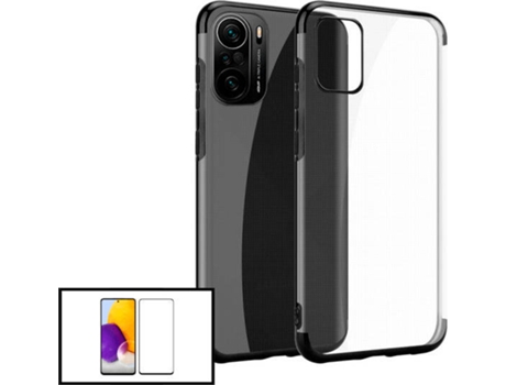 Kit Protector de Cristal Templado 5D Full Cover y Funda SlimArmor Xiaomi Poco F3 PHONECARE Transparente Negro