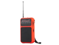 Mini radio portátil AM/FM GOKOCO con antena telescópica.