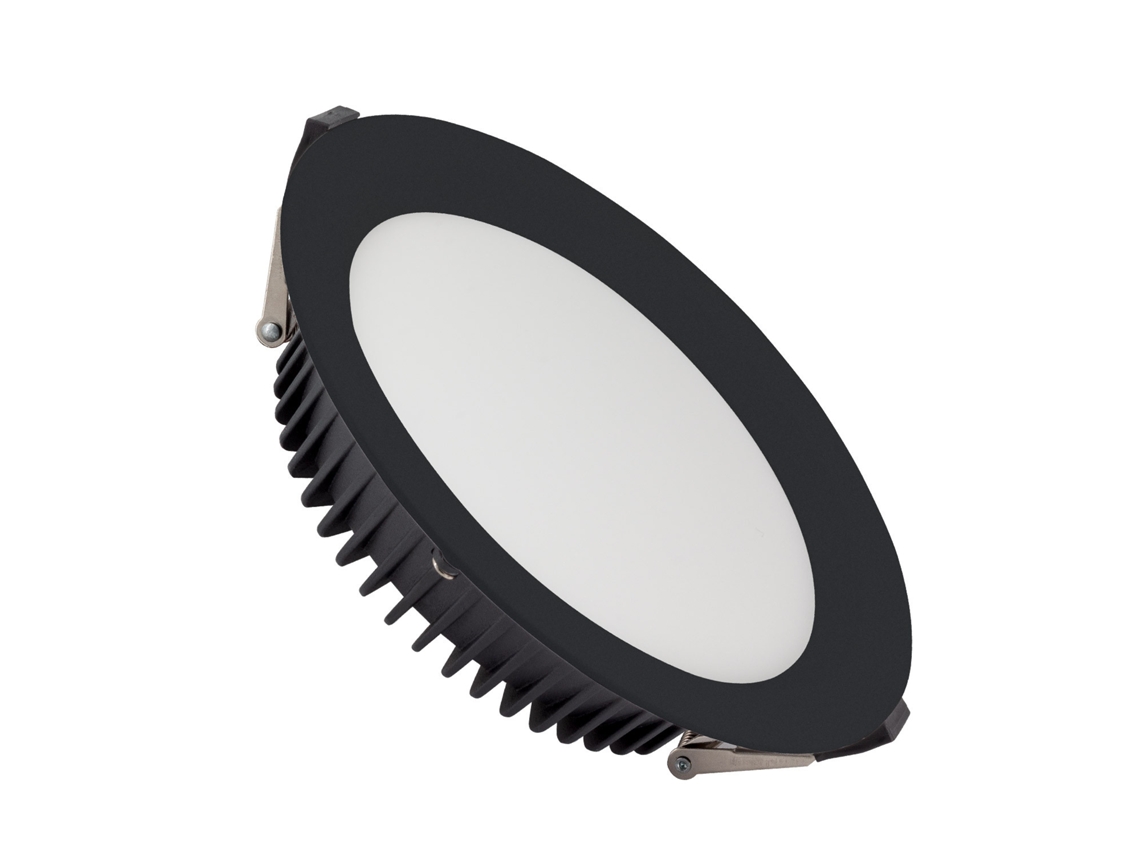 Downlight Led 24w Circular Samsung Aero 130 Lm/w 4000k Lifud Corte Ø 200 Mm Negro 4000k 1-10v Branco Neutro