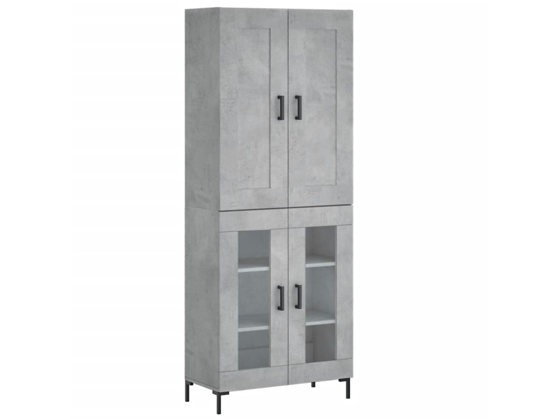 Maison Exclusive - Aparador Alto Madera Contrachapada Gris Hormigón 69,5x34x180 Cm
