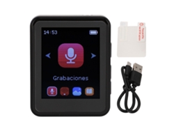 Reproductor Mp3/mp4 Con Pantalla Táctica De 1,8 Pulgadas, Bluetooth 5.0, 32 Gb Ampliables A 128 Gb, Portátil Con Clip.