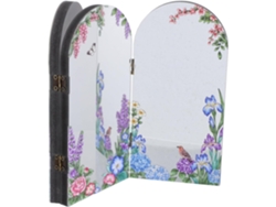 Mini Biombo Plegable Chino De Acrílico Con Espejo, Biombo Decorativo Tradicional Para Escritorio.
