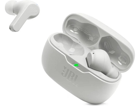 Auriculares Bluetooth True Wireless JBL Wave Beam (In Ear - Micrófono - Blanco)