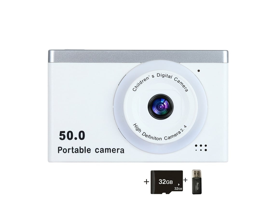 Cámara Digital Compacta De La Cámara 4k Hd Pantalla De 24 Pulgadas Con Blanco De Luz 32g De Suficiencia Zruxe