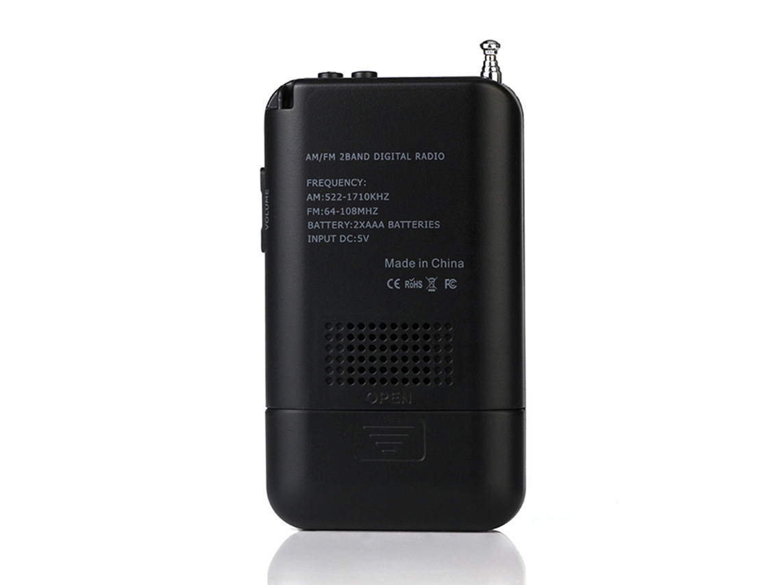 Radio estéreo portátil AM/FM Mdug con pantalla LCD de 1,3 pulgadas.