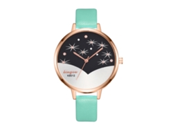 Reloj De Cuarzo Negro Para Mujer Con Correa De Piel Sintética Y Detalles De Pedrería.