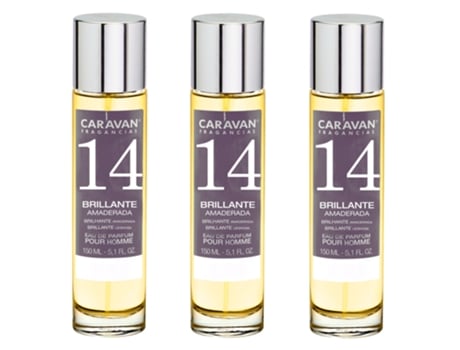 3x Perfume de Hombre Nº14 150ml CARAVAN