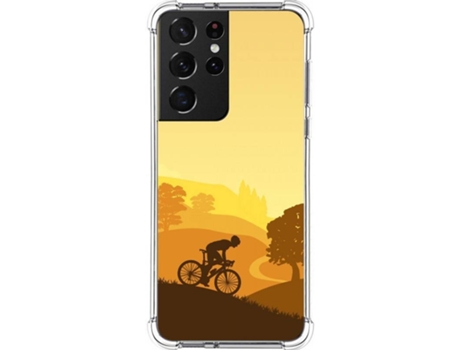 Carcasa Samsung Galaxy S21 Ultra 5G TUMUNDOSMARTPHONE Ciclista Multicolor