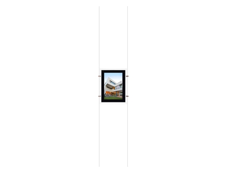 Kit Cartel Expositor LED DIN A3 Vertical