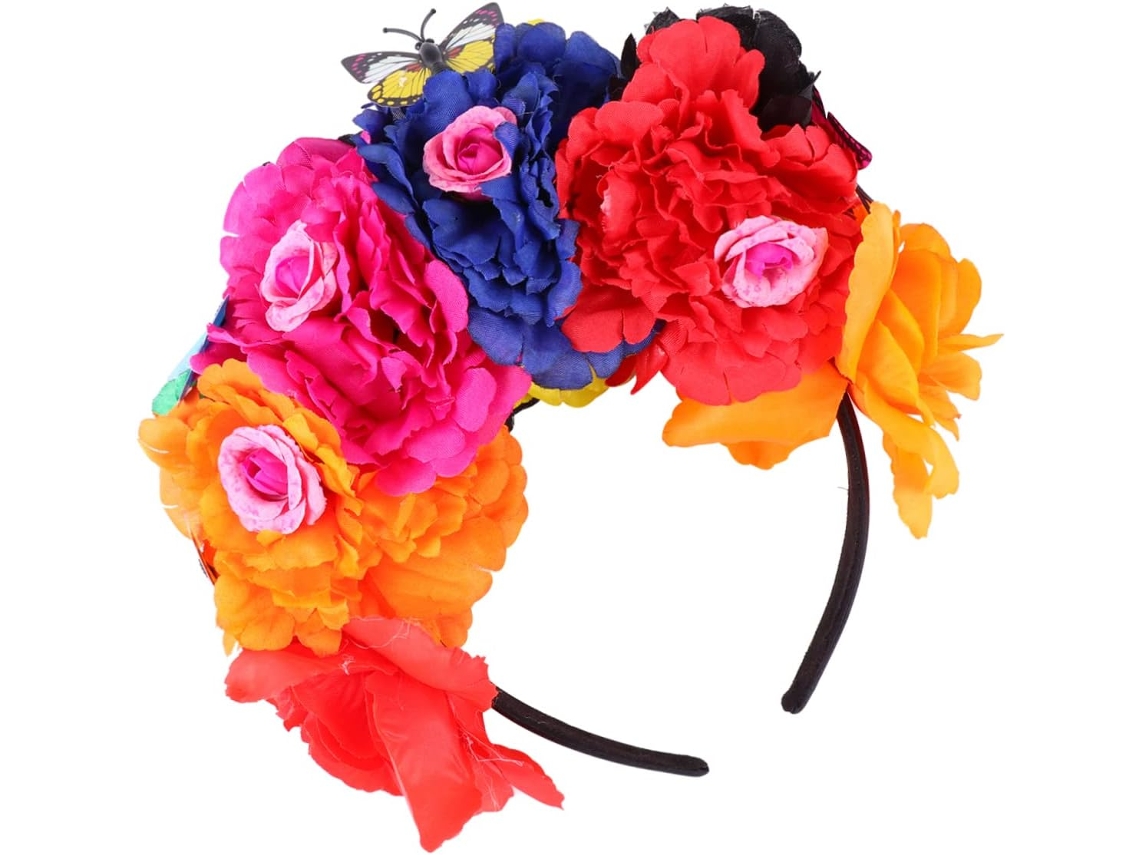 Coroa de peônias, acessório de cabelo para o Halloween, ideal para ensaios fotográficos.