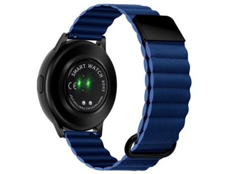 Correa de piel auténtica 22mm magnético para Huawei Watch GT3 Pro 46mm/Apex 46mm/Apex Pro - negro/azul medianoche
