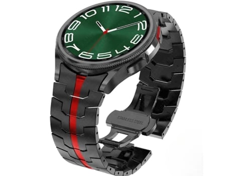 Pulsera Steellink para Samsung Galaxy Watch4 Classic 42Mm Negra y Roja ¡ANTIMPACTO!