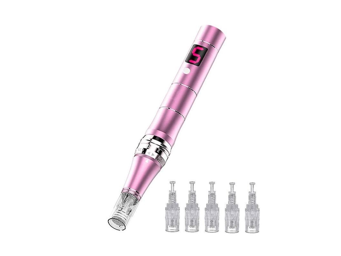 Dan26-lápiz De Microagujas Inalámbrico Ajustable Profesional Con 5 Velocidades Y Cartuchos Reemplazables Para Cuidado De Piel