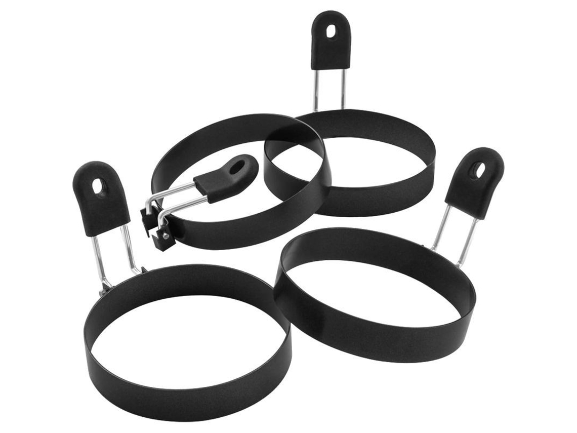 Juego De 4 Moldes Grandes Antiadherentes Para Huevos, Moldes Redondos Para Tortitas Btr