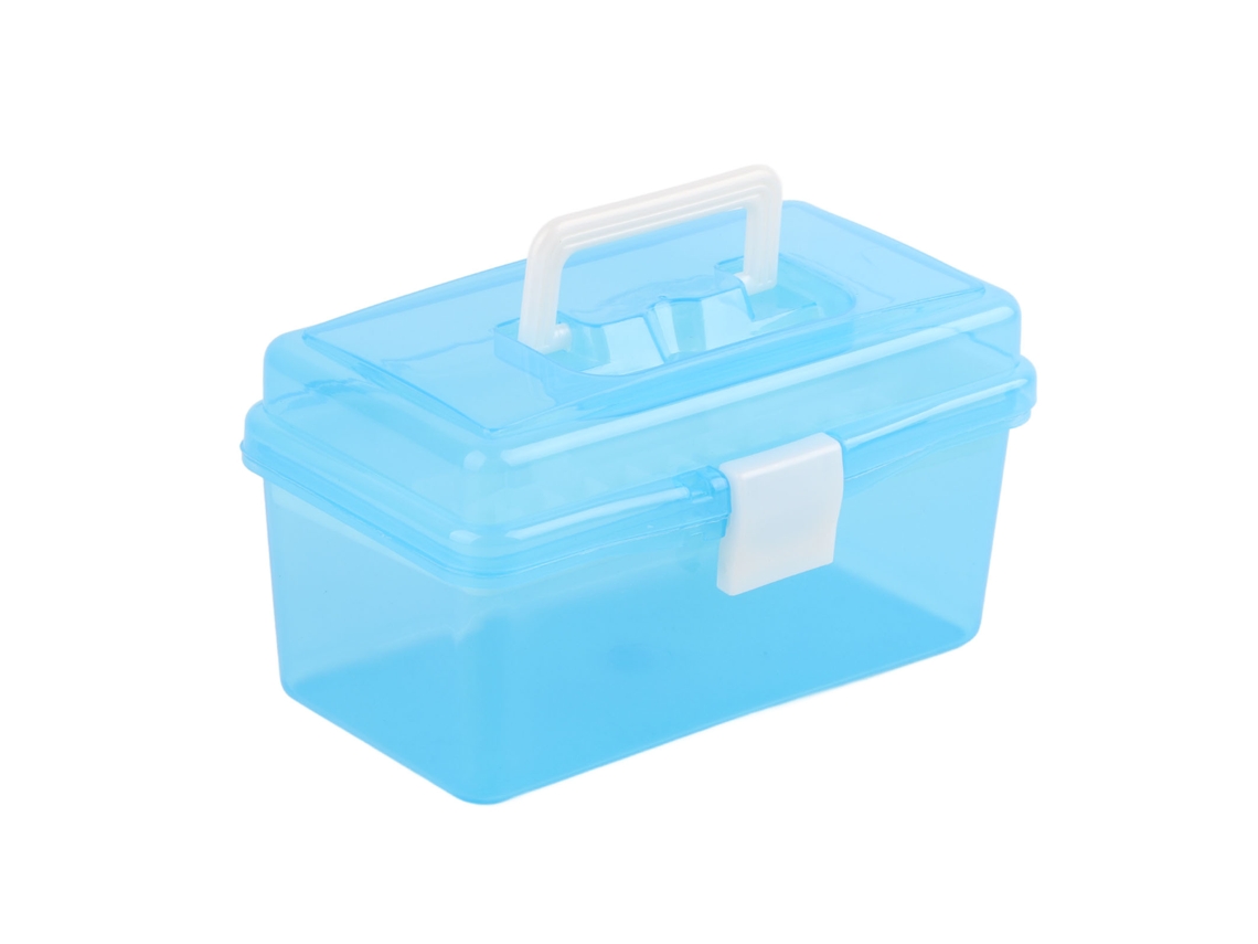 Caja De Herramientas Portátil De 2 Niveles Para Electricistas Y Ferretería, Organizador De Plástico De 20x11x10,5 Cm.