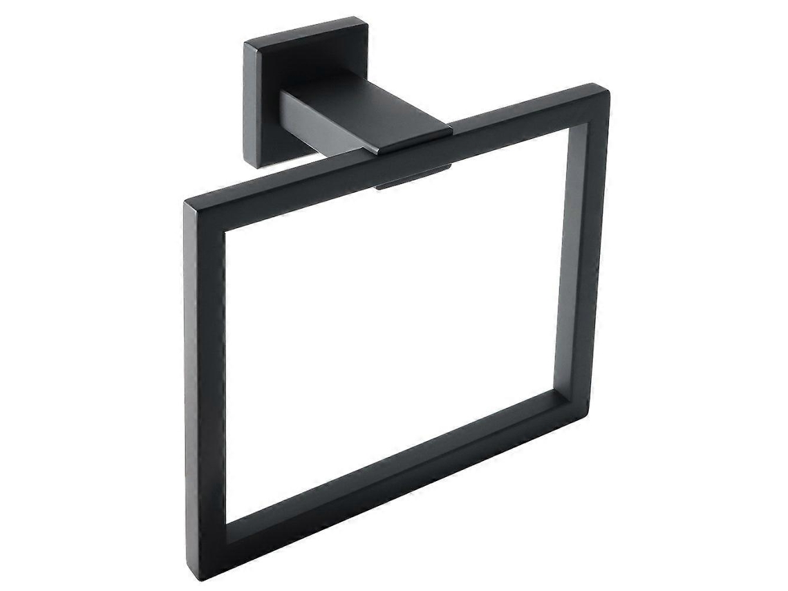 Toallero de pared cuadrado moderno de acero inoxidable SUS304 negro mate