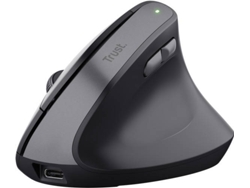 Ratón TRUST Inalámbrico Bayo II Ergonómico Óptico (Negro)