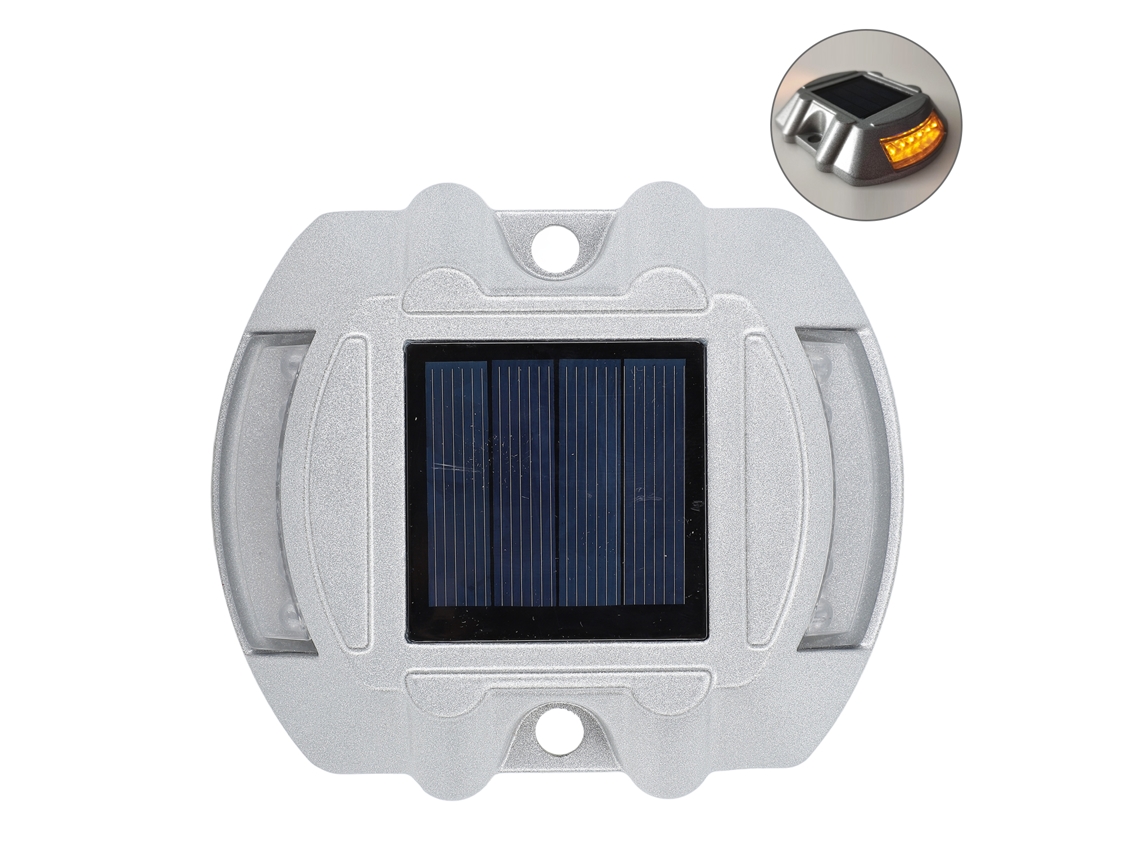Rebe-faroles Solares De Aluminio Plata Led Alto Brillo Para Exterior Patios Camino Escaleras Luz Amarilla