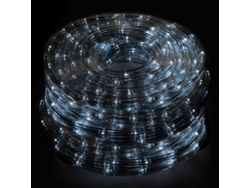 Luces navidad tubo luz blanca fria 1200 leds para exteriores / interiores protección ip44 rollo 50 metros con 3 kits de división