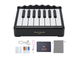 Ats-calendario De Piano 2025 Miniatsura Reproducible Para Oficina Y Hogar Piano De Escritorio Negro