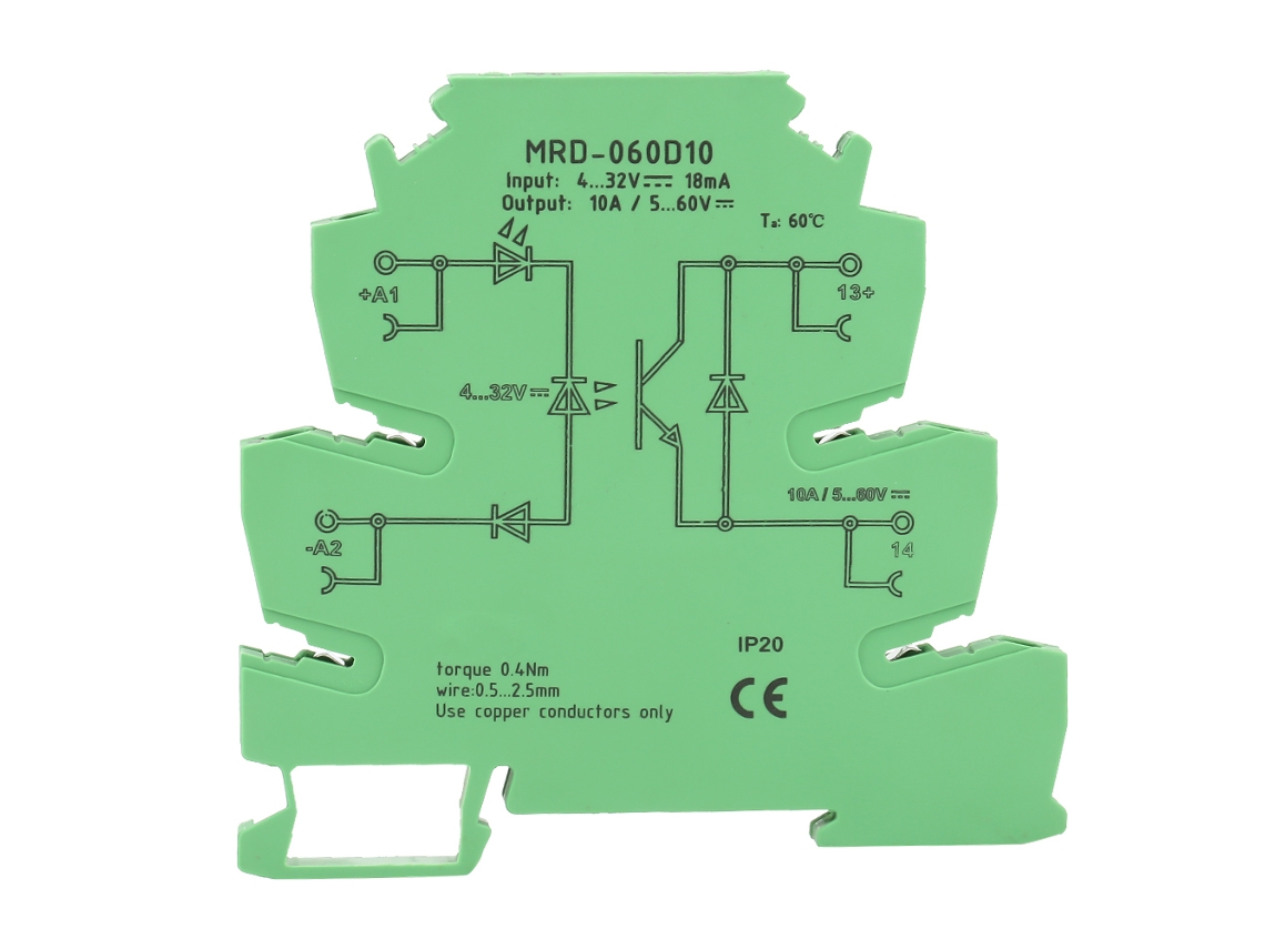 Módulo De Relé Estático De Cc Ultradelgado Mrd-060d10 Para Amplificación De Potencia De Plc.