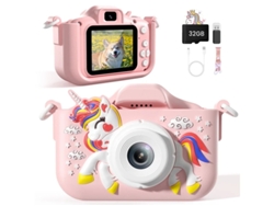 Mini cámara fotográfica multifuncional para niños Yizhood, cámara dual HD 1080P con tarjeta de 32 GB