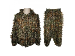 Conjunto De Ropa Camuflaje 3d Hoja Transpirable Para Caza En Bosques Y Exterior Uzw S-m Camuflaje