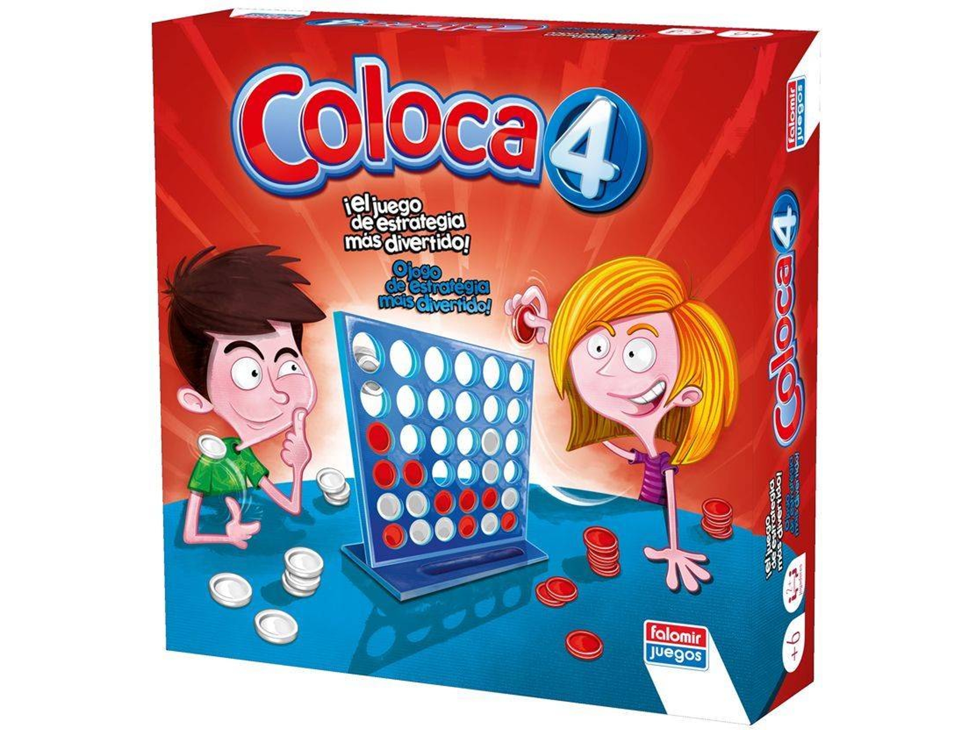 Cuatro en Línea FALOMIR Coloca Cuatro (Edad Mínima: 6)