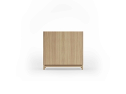 Mueble zapatero HERDASA Hanko Roble dorado, puertas vallado (90 x 90 x 27 cm)