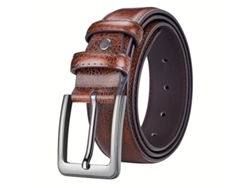 Cinturón de cuero versátil para hombre Yuysan, 3,5 cm de ancho, 130 cm de largo, color marrón.