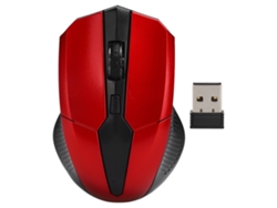 Ratón Óptico Inalámbrico De 2,4 Ghz Con 4 Botones Y Receptor Usb, Accesorios Informáticos, Rojo.
