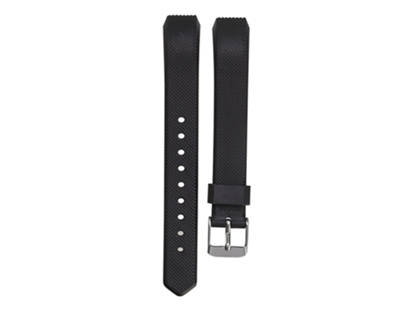 Correa de silicona para reloj inteligente Fitbit Alta con hebilla (negro)