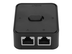 Baoj-2026 Switch de red Gigabit RJ45 Cat6 2 puertos 2 entradas 1 salida Divisor Sin alimentación Switch de red 1 entrada 2 salidas