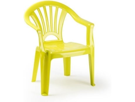 Silla Infantil para niños y niñas apilables para Interior y Exterior de plástico, Ideal para jardín, terraza (Verde) COSHANO