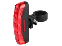 Luz trasera de bicicleta Luz trasera de advertencia de seguridad para ciclismo a prueba de agua Luz de advertencia de 5 LED Tra YIZHOOD DES588 (negro)