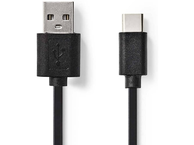 Cable USB NEDIS (USB-C - USB-C - 1 m - Negro)