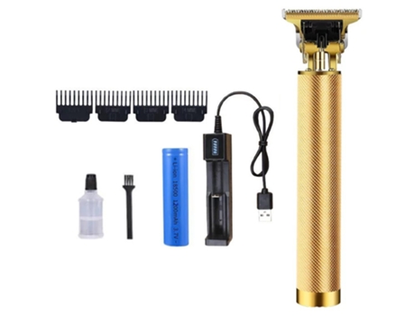 Cortadora de pelo profesional, cortadora de pelo con cuchilla en T para hombres, cortadora inalámbrica recargable JEDBESETZT
