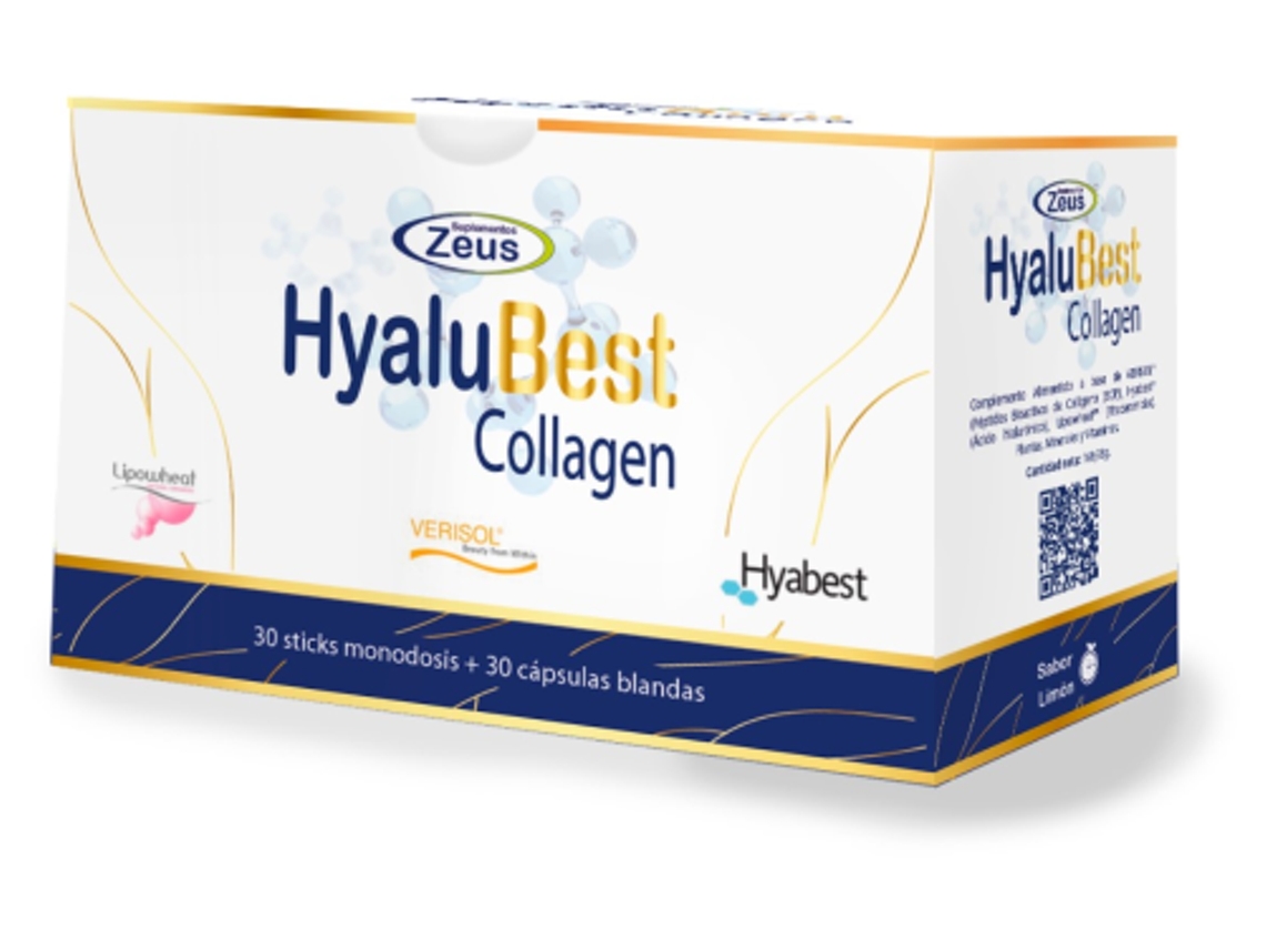 Hyalubest Colagen 30 Sticks 30 Cápsulas SUPLEMENTOS ZEUS